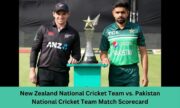 New Zealand National Cricket Team vs. Pakistan National Cricket Team Match Scorecard